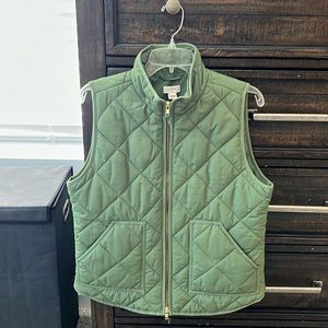 Jcrew green quilted vest